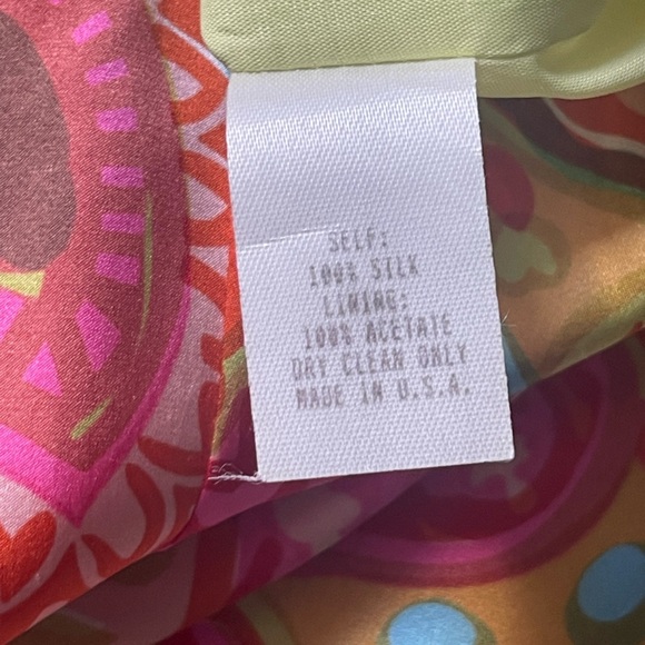 Nanette Lepore VINTAGE 100% Silk Dress 90s Vibrant Multicolor Sleeveless Retro 4 - Picture 7 of 7